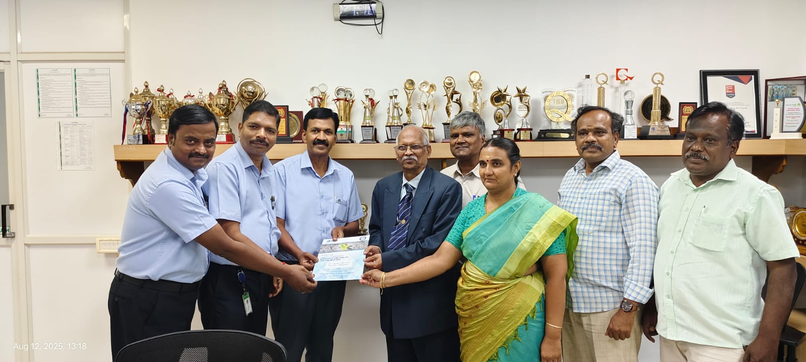 Mr D Vinayagam, Unit Head, Home Appliances Motor, Mr J Ganesan, Head Quality and Mr Dhanapal - Head Engineering Lucas TVS